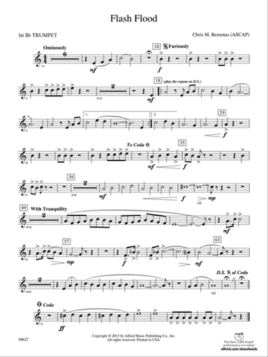 Flash Flood: 1st B-flat Trumpet