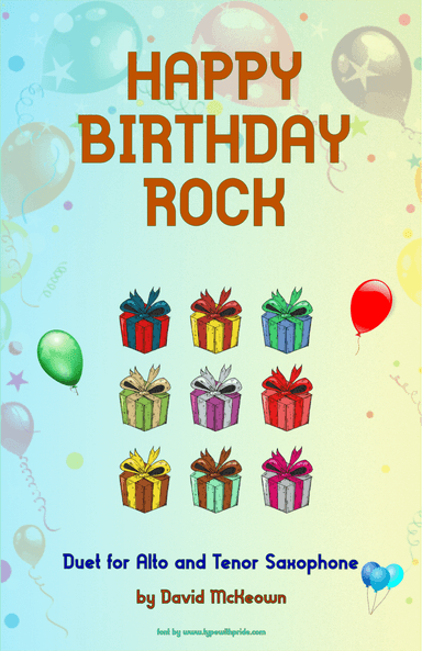 Happy Birthday Rock, for Alto and Tenor Saxophone Duet