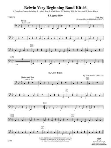 Belwin Very Beginning Band Kit #6: Timpani