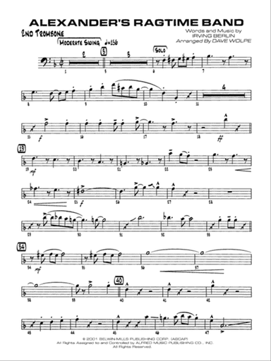 Alexander's Ragtime Band: 2nd Trombone