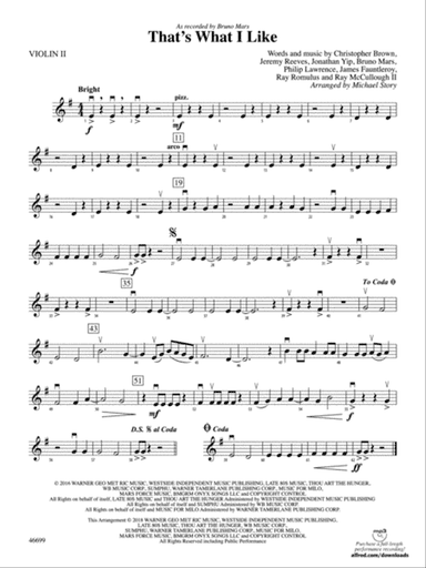 That's What I Like: 2nd Violin