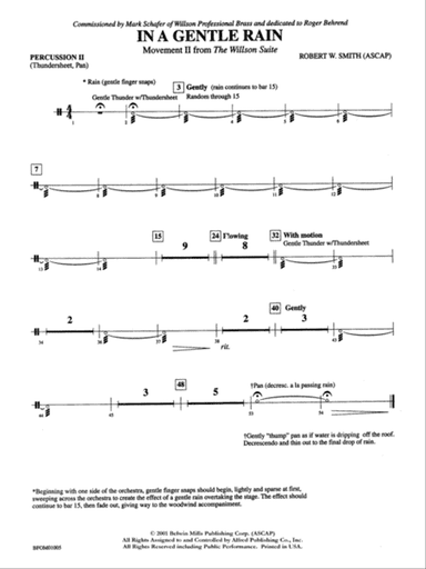 In a Gentle Rain (Movement II from the Willson Suite): 2nd Percussion
