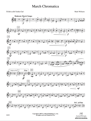 March Chromatica: (wp) B-flat Tuba T.C.