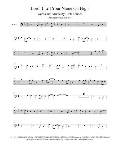 Lord, I Lift Your Name On High