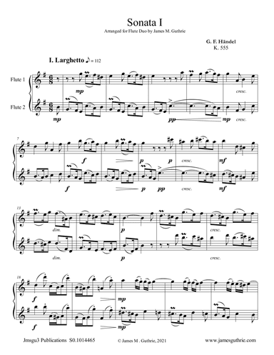 Handel: Six Sonatas Complete for Flute Duo