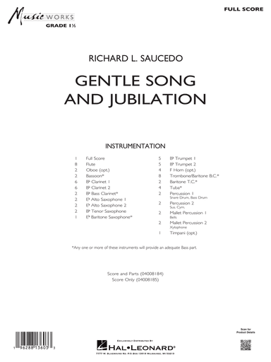 Gentle Song And Jubilation - Conductor Score (Full Score)