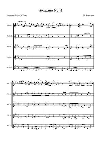 Violin Sonatina No 4 in G Major