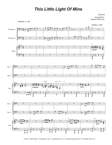 This Little Light Of Mine (Trombone Duet)