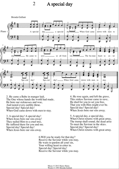A special day. A brand new hymn!