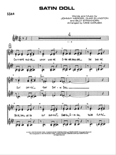 Satin Doll: SSAA Vocals