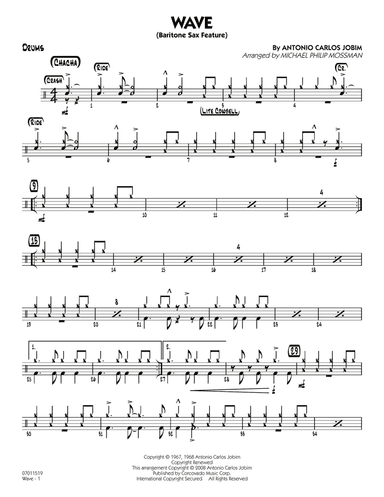 Wave (arr. Michael Philip Mossman) - Drums