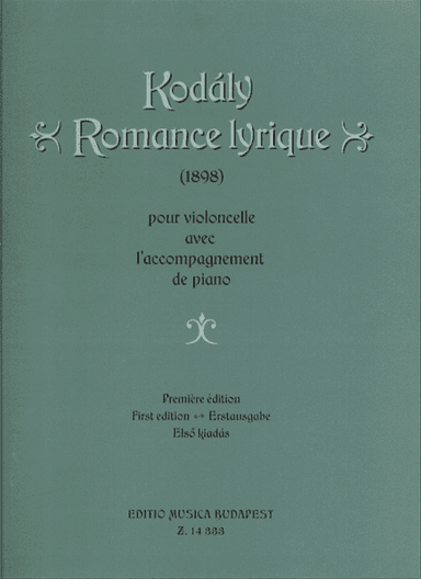 Romance Lyrique For Cello And Piano