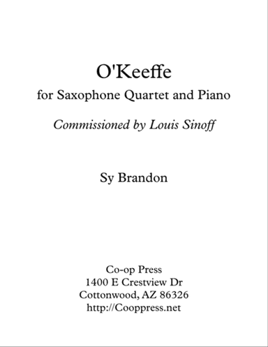 O'Keeffe for Saxophone Quartet and Piano