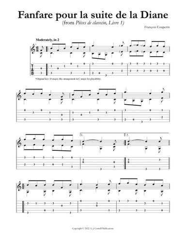 Fanfare pour la suite de la Diane