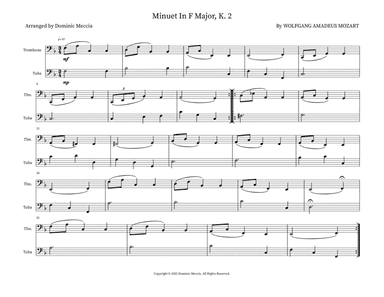 Minuet In F Major, K. 2