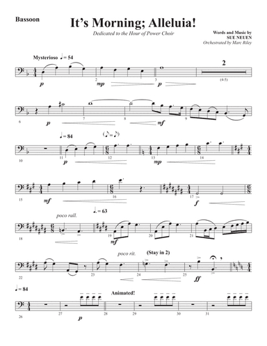 It's Morning; Alleluia! - Bassoon