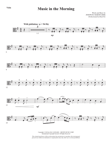 Music in the Morning - Viola