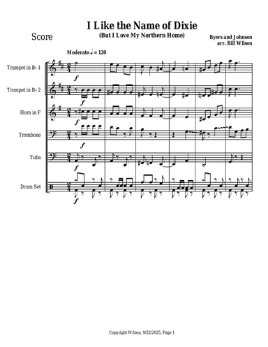 I Like the Name of Dixie (But I Love My Northern Home)