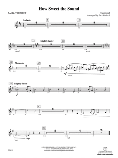 How Sweet the Sound: 2nd B-flat Trumpet