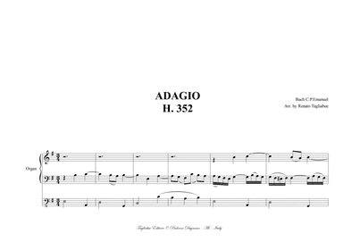 ADAGIO, H 352 - Arr. for Organ 3 staff