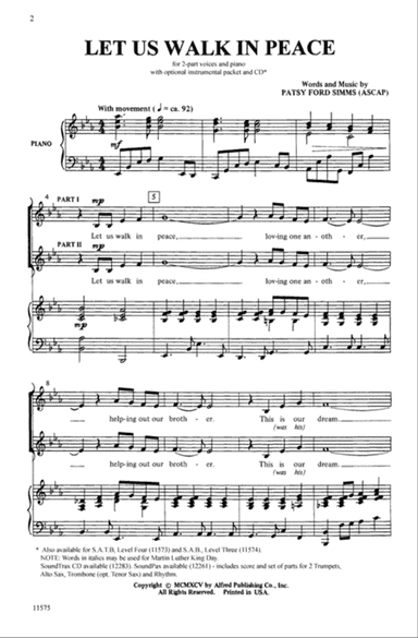 Let Us Walk in Peace