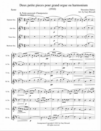 Two Petite Pieces for Organ