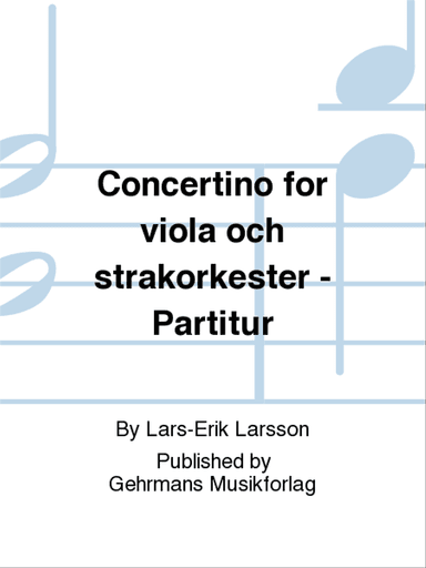 Concertino for viola och strakorkester - Partitur