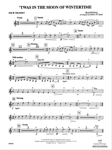 Twas in the Moon of Wintertime: 2nd B-flat Trumpet