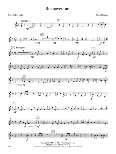 Buenaventura: (wp) 2nd Horn in E-flat