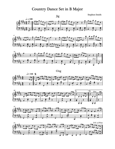 Country Dance Set in B Major