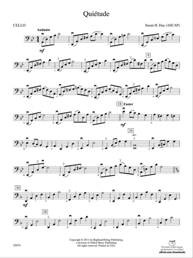 Quiétude: Cello