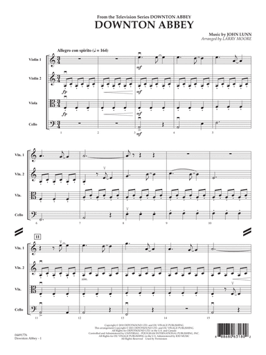 Downton Abbey (arr. Larry Moore) - Conductor Score (Full Score)