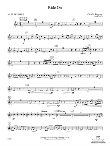 Ride On: 3rd B-flat Trumpet