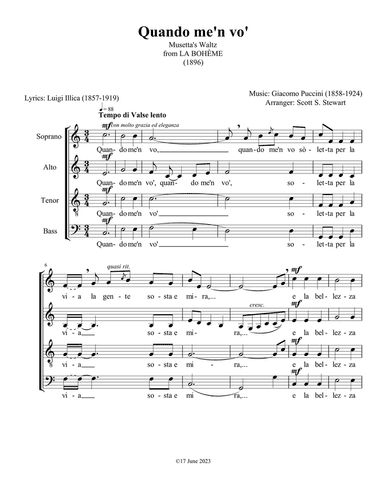 Quando me'n vo' (La Bohème)