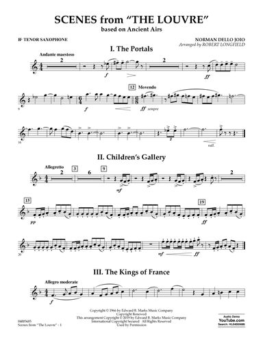 Scenes from the Louvre (arr. Robert Longfield) - Bb Tenor Saxophone