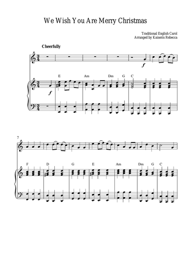 We Wish You Are Merry Christmas