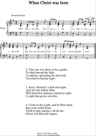 When Christ was born. A new hymn.
