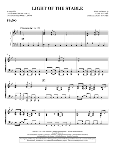 Light Of The Stable (from All Is Well) (arr. David Angerman) - Piano