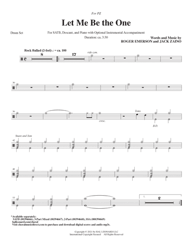 Let Me Be the One - Drum Set