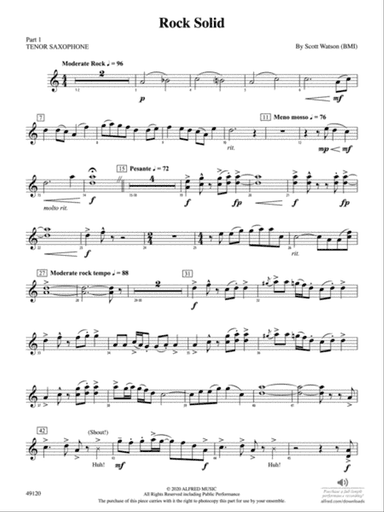 Rock Solid: Part 1 - Tenor Saxophone
