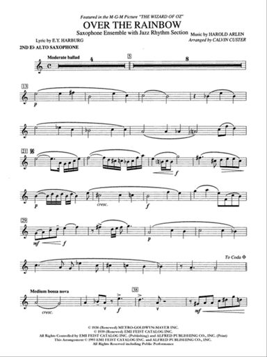 Over the Rainbow: 2nd E-flat Alto Saxophone