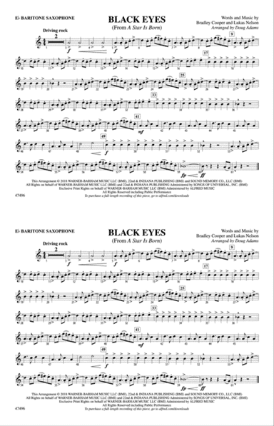 Black Eyes: E-flat Baritone Saxophone