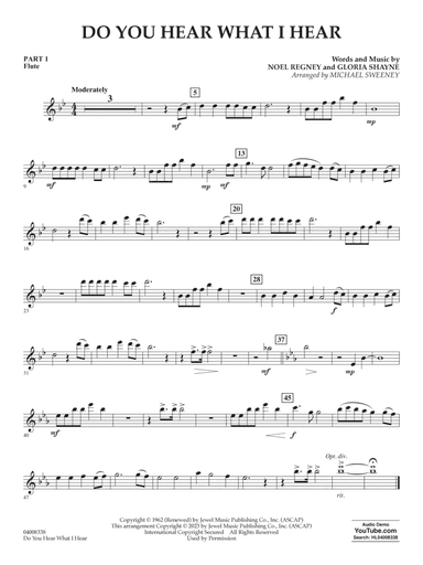 Do You Hear What I Hear (arr. Michael Sweeney) - Pt.1 - Flute