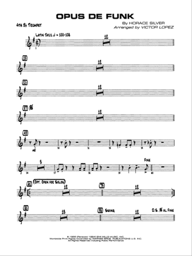Opus de Funk: 4th B-flat Trumpet