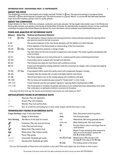 Skybridge Suite: Eb Educational Pack