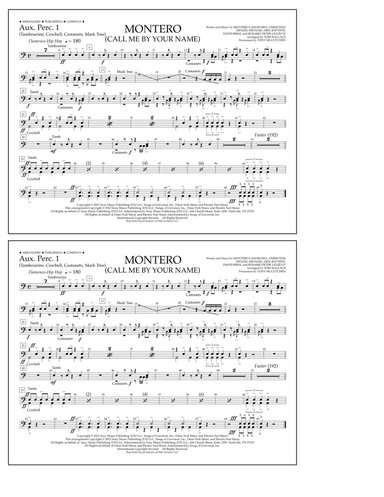 Montero (Call Me By Your Name) (arr. Tom Wallace) - Aux. Perc. 1