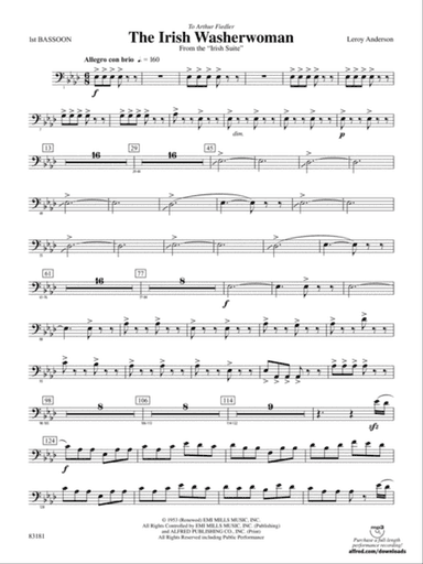 The Irish Washerwoman (from the Irish Suite): Bassoon