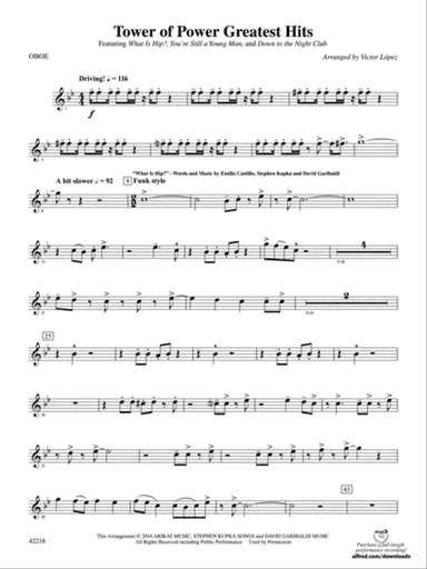 Tower of Power Greatest Hits: Oboe