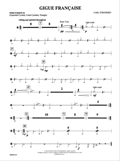 Gigue Française: 2nd Percussion