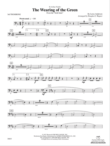 The Wearing of the Green (from the Irish Suite): 3rd Trombone